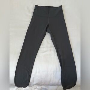 Lululemon Charcoal Wunder Train 28in Ribbed Leggings